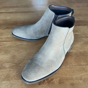 Call It Spring tan zip boots, Mens size 11